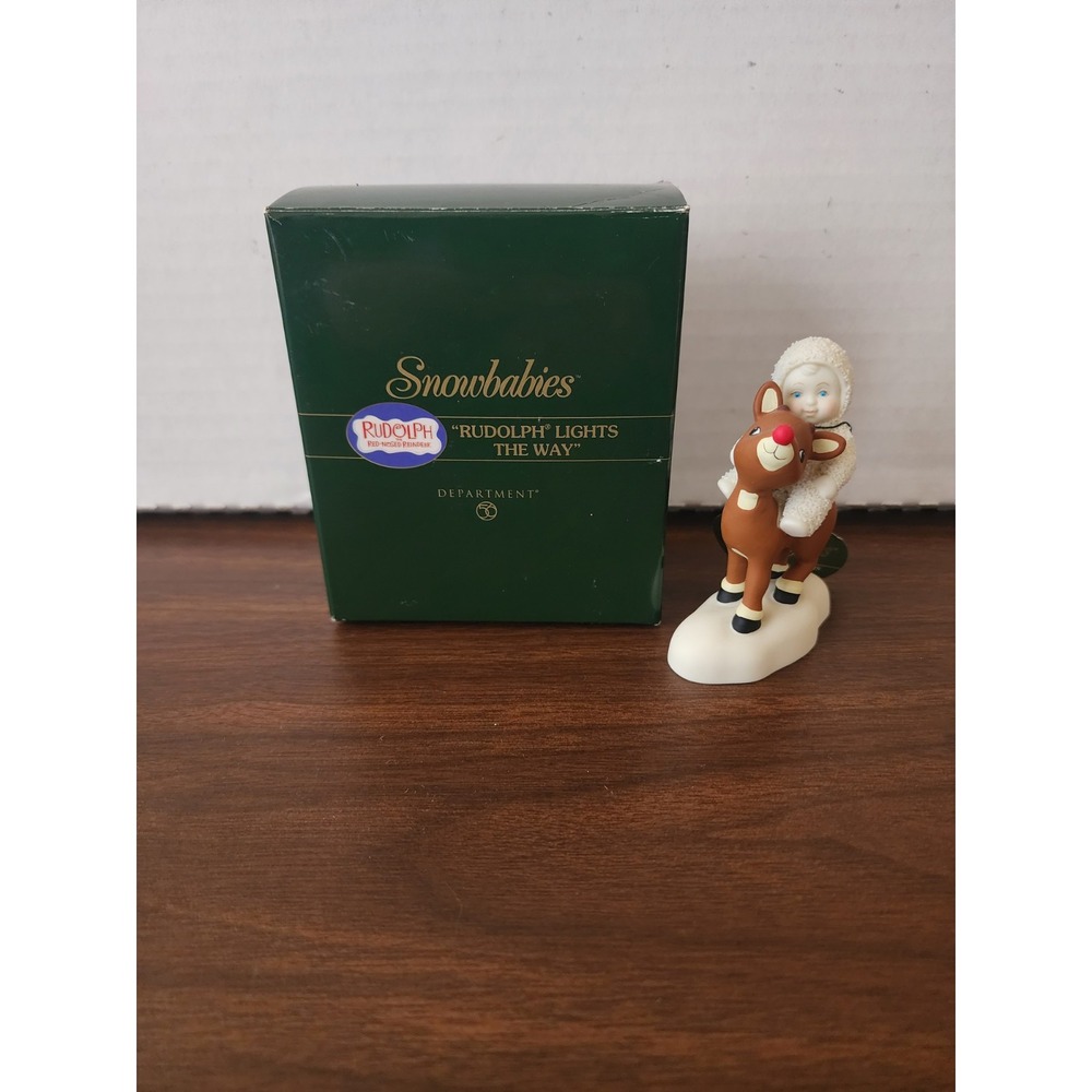 Dept 56 Snowbabies Rudolph The Red Nosed‎ Reindeer "Rudolph Lights The Way"
